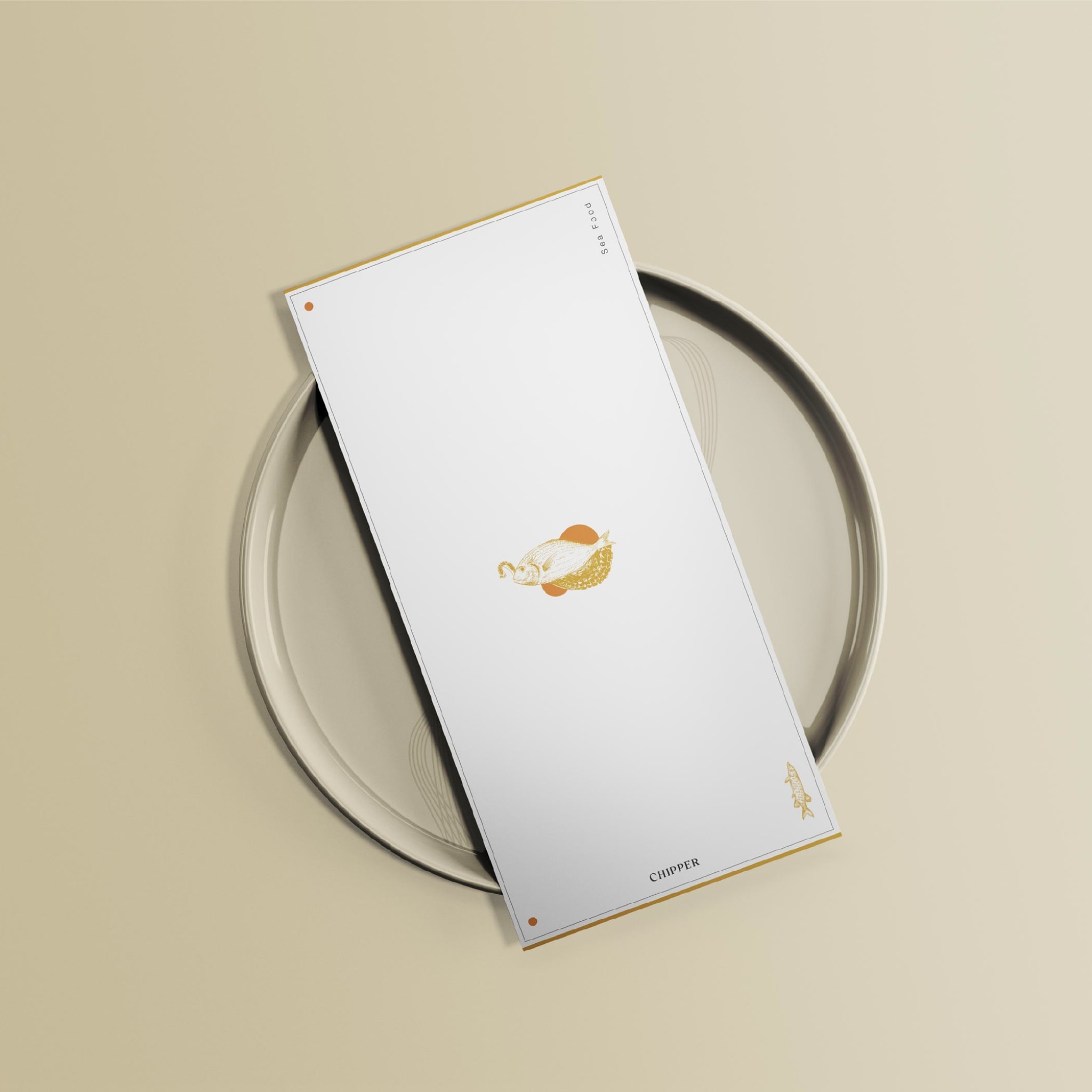The menu on a plate