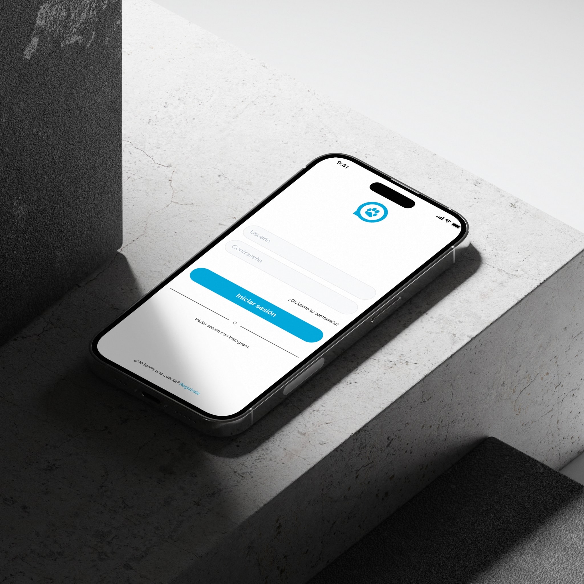 The Patitas app: a lost pet card